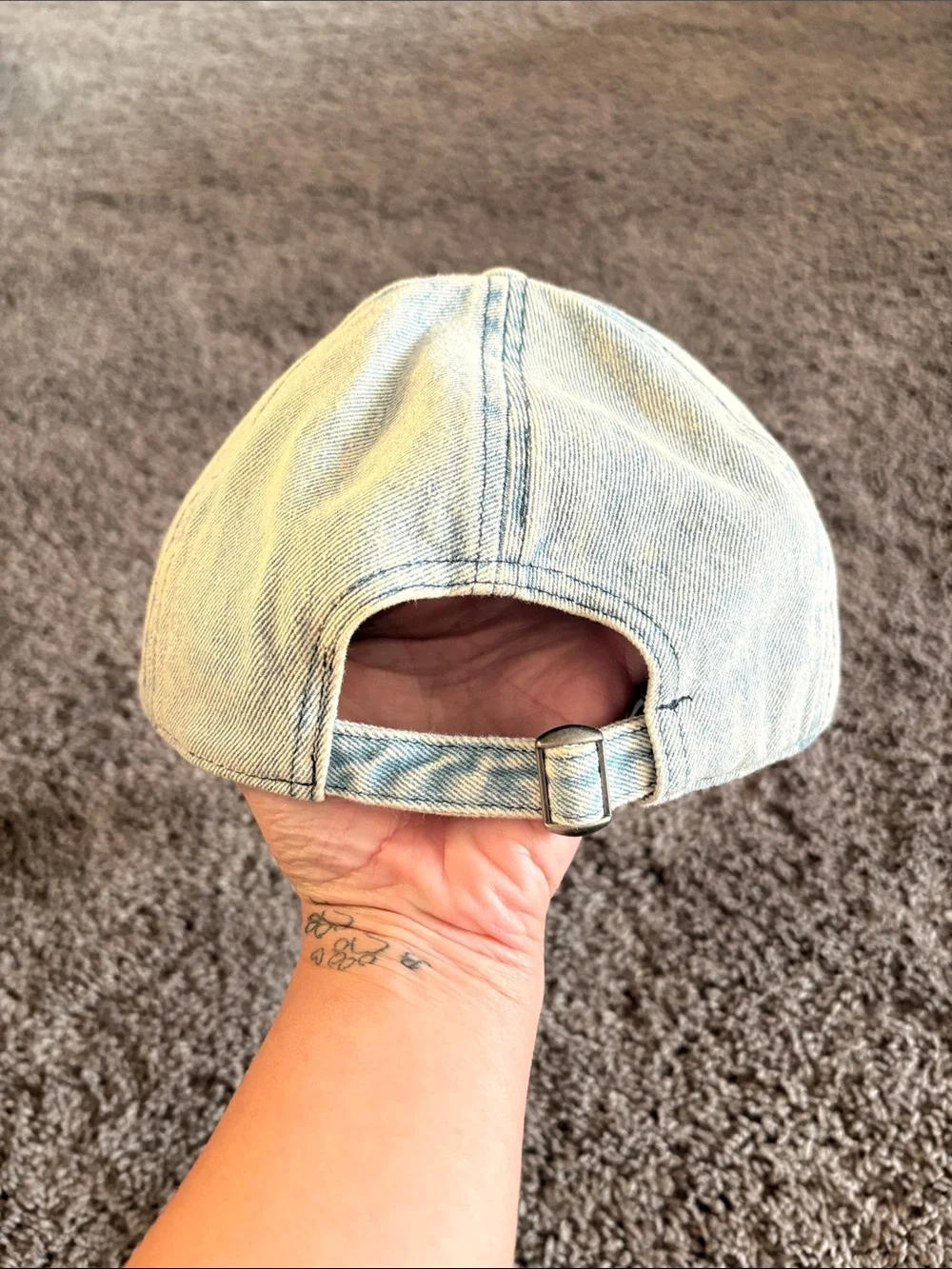 Denim American flag hat